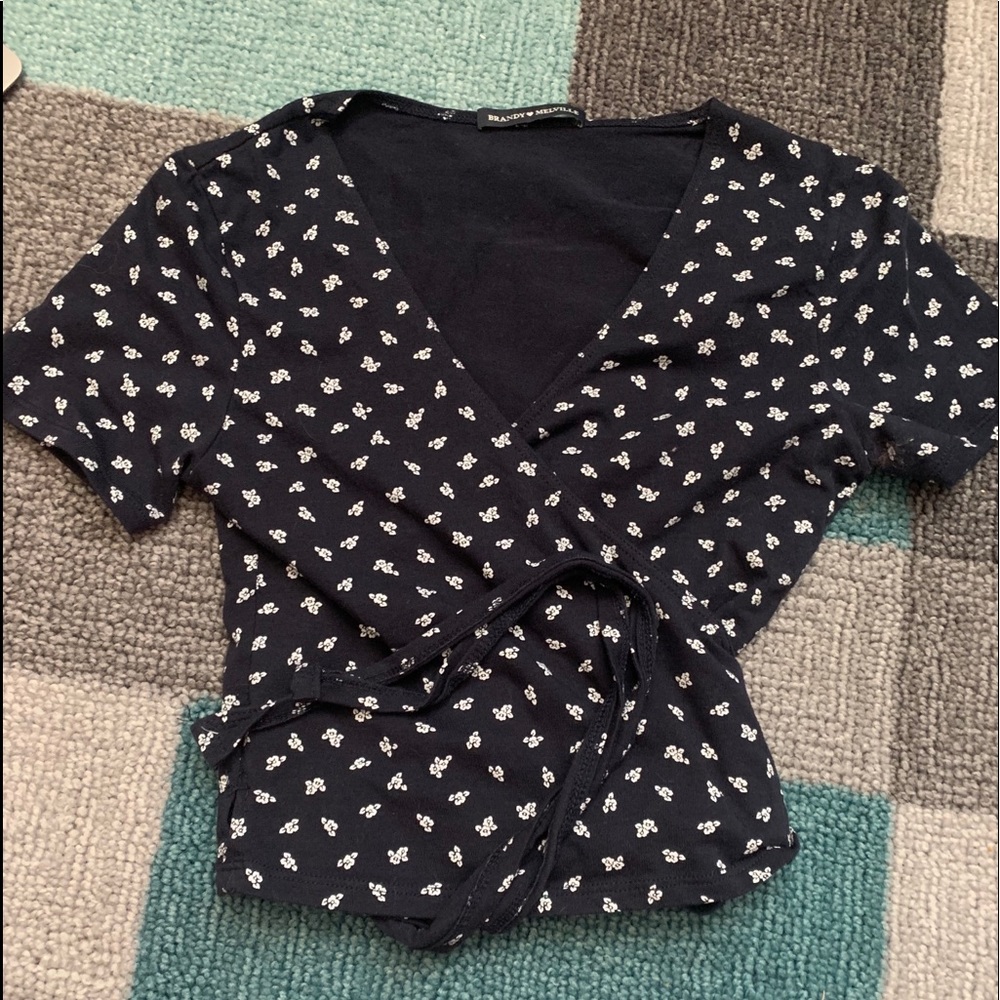 Brandy Melville wrap crop top